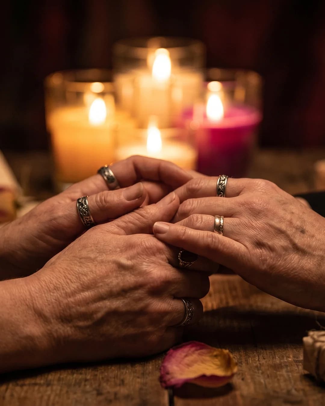 Paar zeigt einander Liebe durch unterschiedliche Liebessprachen — Worte, Zeit, Geschenke, Hilfe, Zärtlichkeit