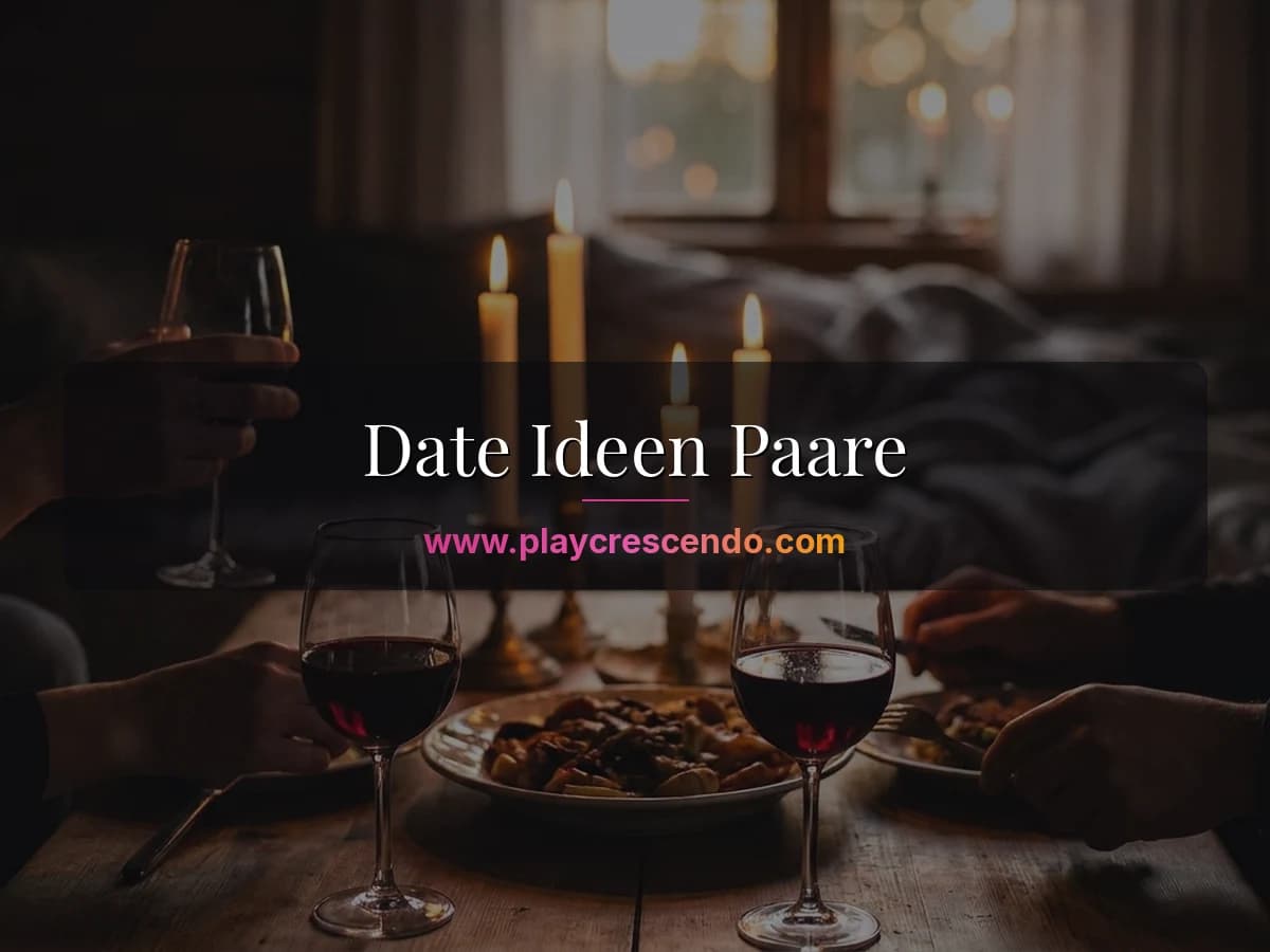 Paar beim Date zuhause mit Kerzen und gemeinsamem Abendessen