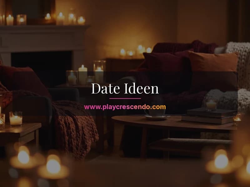 Paar beim gemeinsamen Date zuhause mit Kerzenlicht und Kartenspiel