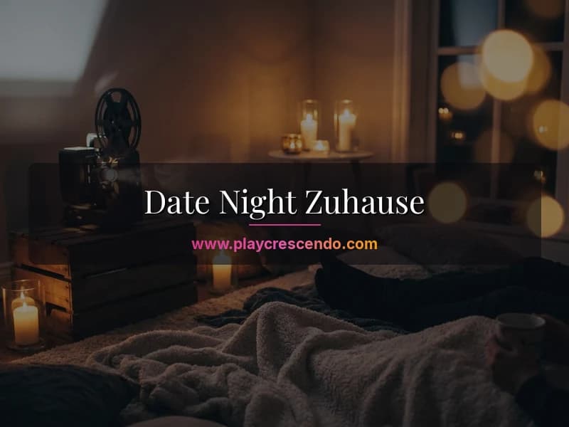 Paar genießt einen gemütlichen Date Night zuhause bei Kerzenlicht
