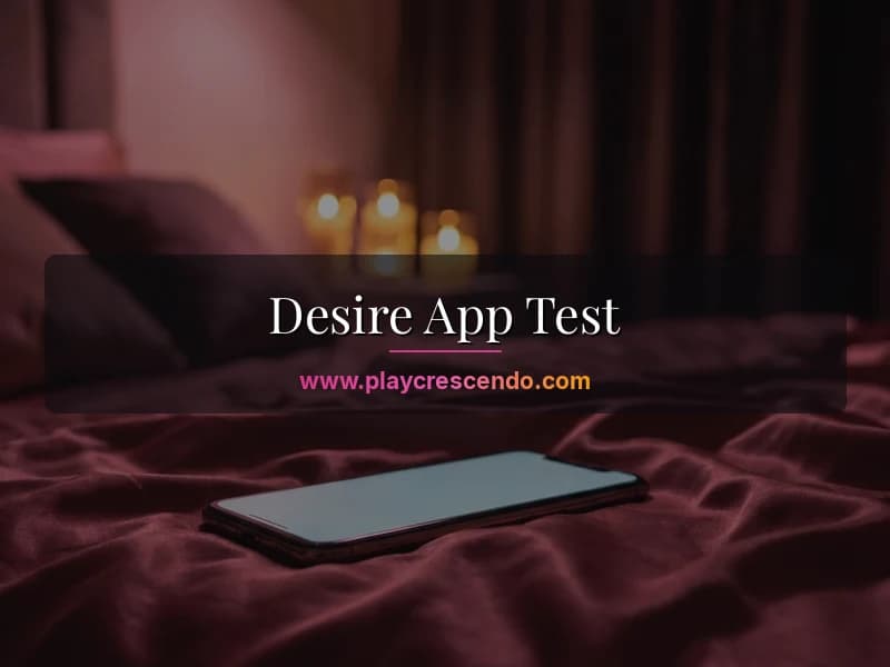 Desire App Erfahrung — Smartphone mit Paar-Spiel auf dem Bildschirm neben Kerzenlicht