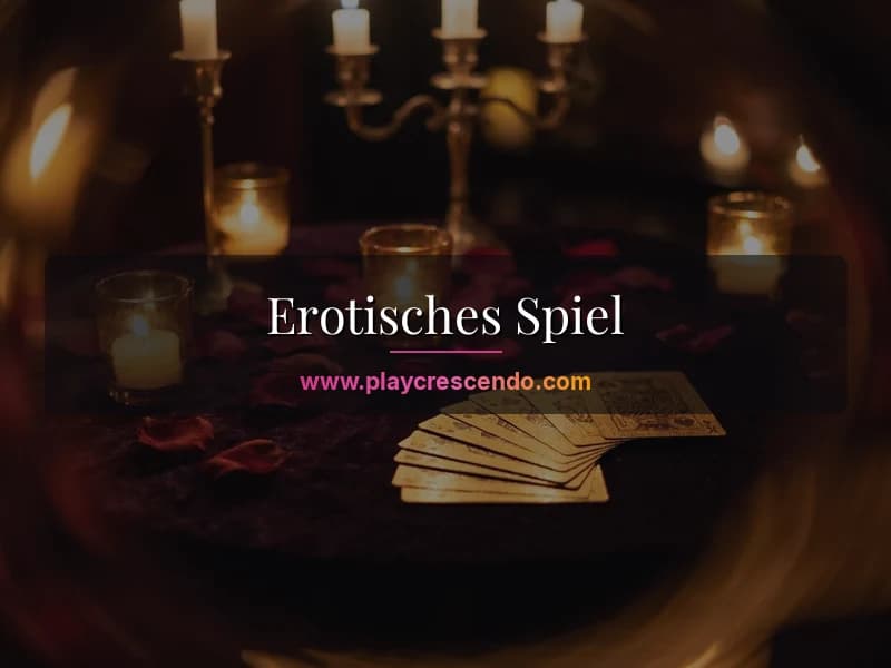 Erotisches Kartenspiel für Paare — Karten und Kerzenlicht auf dem Bett