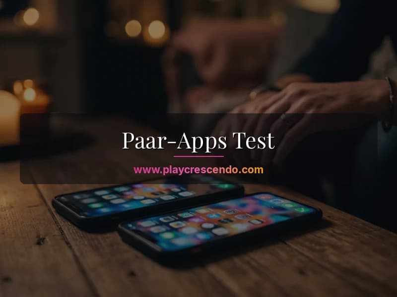 Smartphone mit Paar-App auf einem Tisch neben zwei Tassen Kaffee